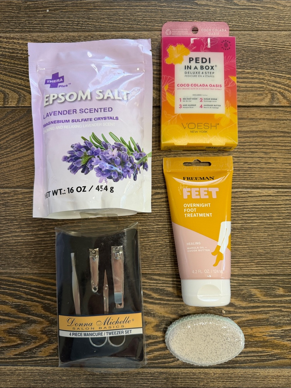 Foot care, gift, set, lavender salt, cocoa, colada, petty, foot treatment, etc.
